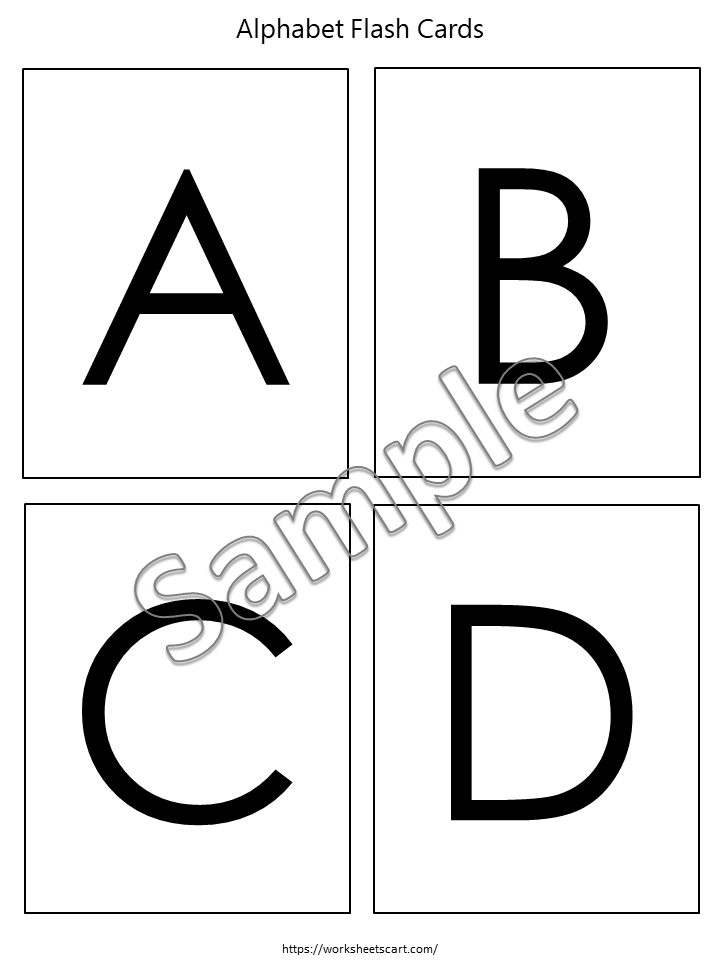 Alphabet Cards Printable for Preschool, Uppercase and Lowercase Black and White Letters Flash Cards, Kids, Toddlers Flashcards, Montessori, WWF128