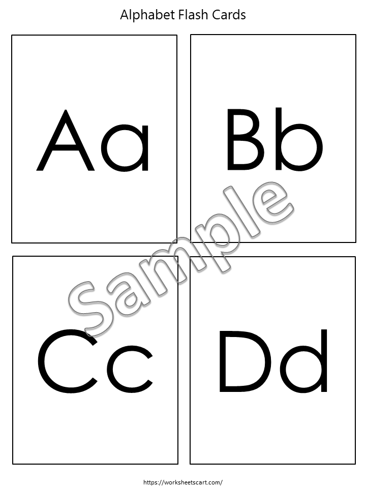 Alphabet Cards Printable for Preschool, Uppercase and Lowercase Black and White Letters Flash Cards, Kids, Toddlers Flashcards, Montessori, WWF128