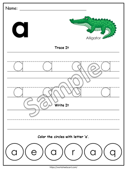 Alphabet and Number Worksheets, Preschool Learning, Kindergarten Tracing Printable, Toddler Montessori Activities, Digital Download, WWF173