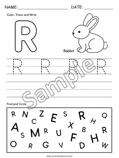 Alphabet Tracing Worksheets for Kids, Printable Letter Tracing Workbook, Handwriting Practice, Kindergarten Preschool, Homeschool Montessori, WWF225