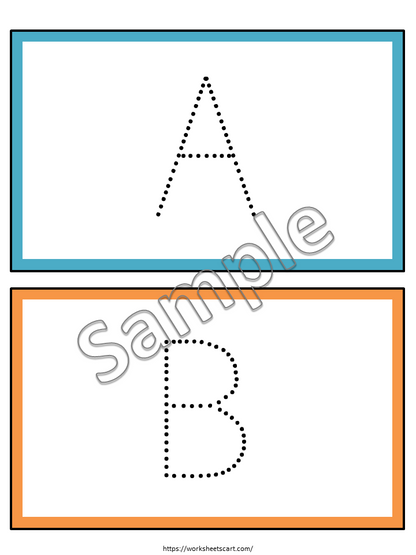 Alphabet Tracing Cards, Letter Tracing, Letter of the Week Worksheets, Preschool Flashcards Printable, ABC Cards, Preschool Curriculum, WWF227