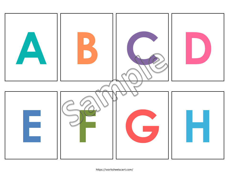 Alphabet Flashcards, ABC Educational Cards, Montessori Cards, Printable Learning Resource Preschool, Learn Letters, Homeschool Resource, WWF237