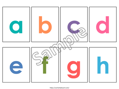 Alphabet Flashcards, ABC Educational Cards, Montessori Cards, Printable Learning Resource Preschool, Learn Letters, Homeschool Resource, WWF237