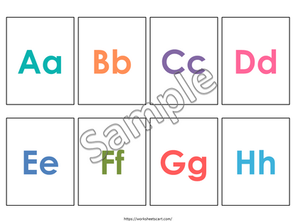 Alphabet Flashcards, ABC Educational Cards, Montessori Cards, Printable Learning Resource Preschool, Learn Letters, Homeschool Resource, WWF237