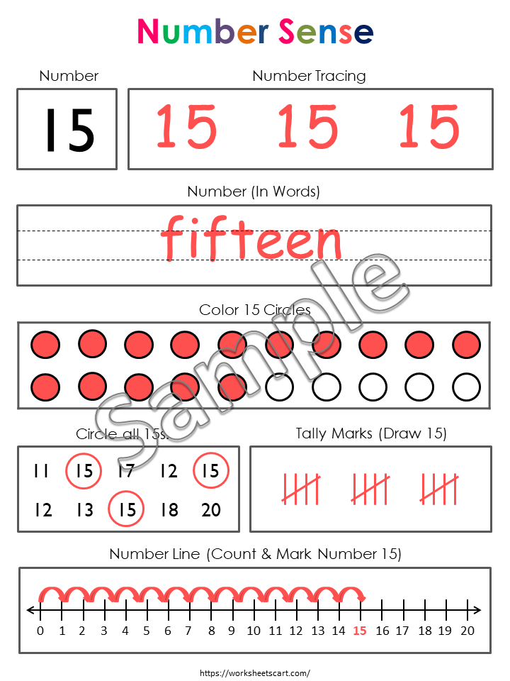 Number Worksheets for Preschool, Tracing Numbers for Kids, Numbers 11-20, Number of the Day, PreK Printable, Kindergarten Math, Number Sense, WWF238