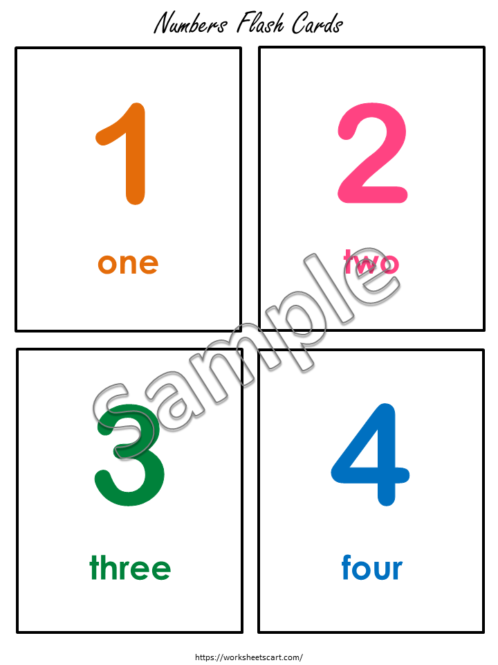 Numbers Flash Cards for Pre K, Number Flashcards for ESL Printable, Number Cards 1-50, Montessori Flash Cards, Instant Download, WWF239