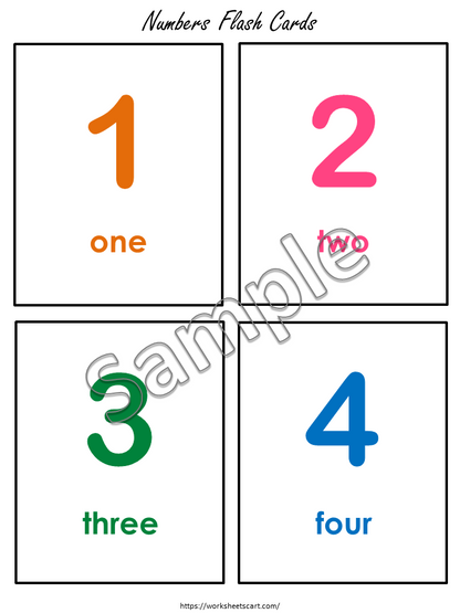 Numbers Flash Cards for Pre K, Number Flashcards for ESL Printable, Number Cards 1-50, Montessori Flash Cards, Instant Download, WWF239