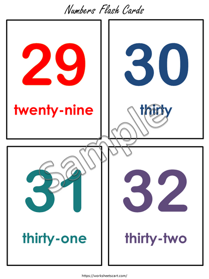 Numbers Flash Cards for Pre K, Number Flashcards for ESL Printable, Number Cards 1-50, Montessori Flash Cards, Instant Download, WWF239