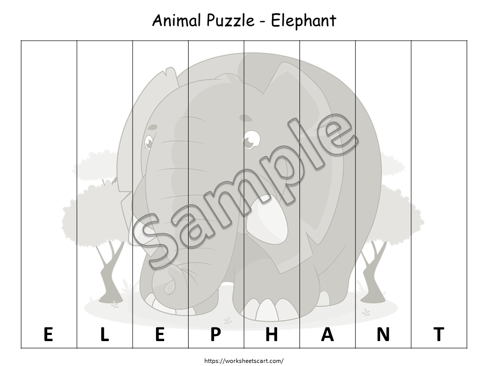 Toddler Animal Puzzle, Busy Book Pages Printable, Preschool Worksheets, Learn to Read Animal Names, Busy Binder, Toddlers  Activities, WWF245