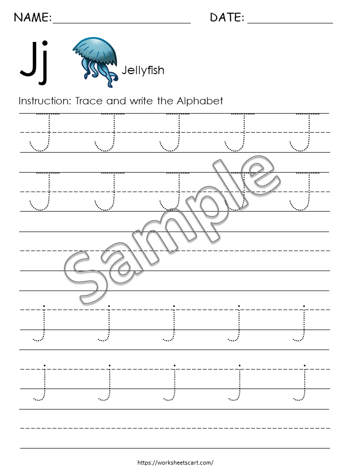 26 Printable Alphabet Worksheets, Upper Case and Lower Case Tracing, Preschool Worksheets, ABC Trace Worksheet, A to Z Letter Practice Pages, WWF251