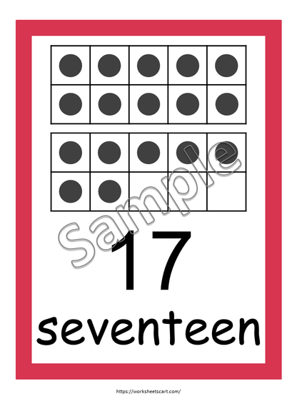 Tens Frame Number Cards Printable 1-20, Ten Frames, Counting Flash Cards, Math Display Resource, Number Flashcards, Number Poster for Kids, WWF268