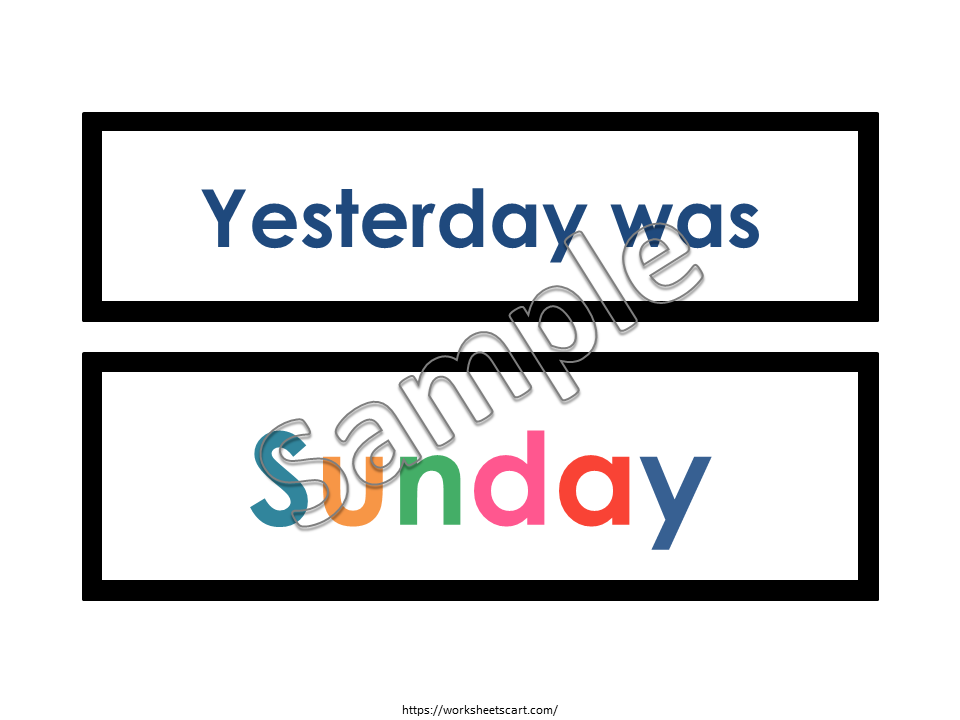 Days of the Week Cards, Days of the Week Printable, Days of the Week Labels, Kindergarten, Homeschool, Preschool, Back to School, Resource, WWF270