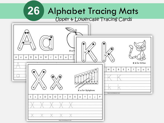 Alphabet Tracing Worksheets, Alphabet Tracing Cards, ABC Book, Alphabet Writing, Letter of the Day, Preschool Curriculum, PreK, Educational, WWF281