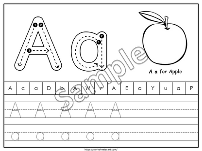 Alphabet Tracing Worksheets, Alphabet Tracing Cards, ABC Book, Alphabet Writing, Letter of the Day, Preschool Curriculum, PreK, Educational, WWF281