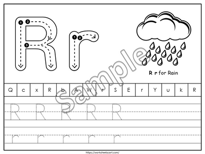 Alphabet Tracing Worksheets, Alphabet Tracing Cards, ABC Book, Alphabet Writing, Letter of the Day, Preschool Curriculum, PreK, Educational, WWF281