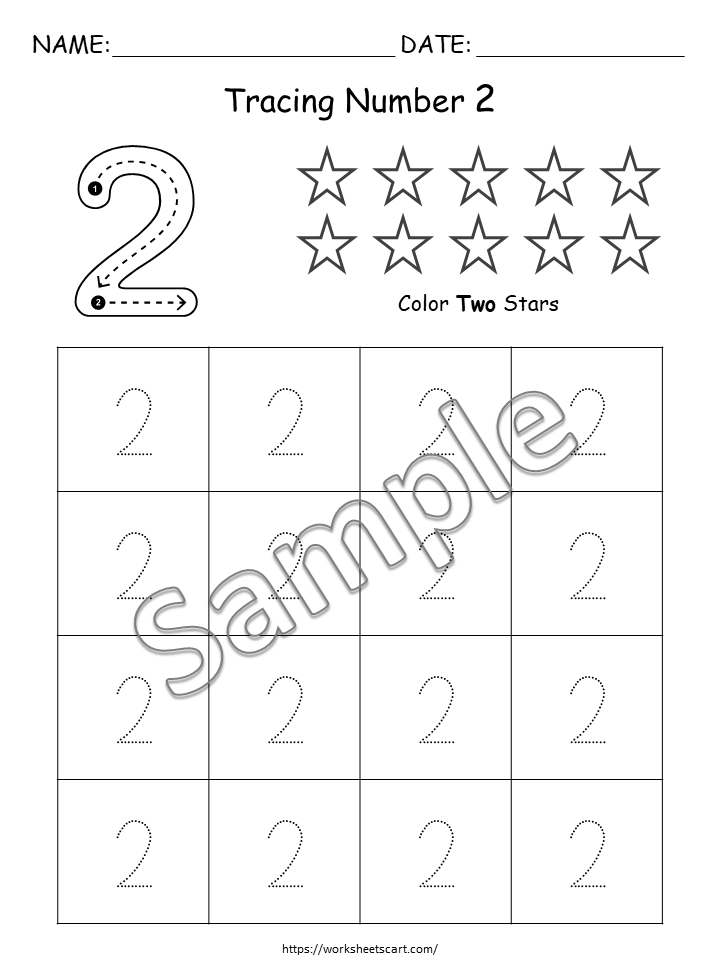 PreK Number Tracing Worksheets, Tracing Numbers, Preschool Printable, Number of the Day, Kindergarten Math, Number Sense, Teacher Resource, WWF287