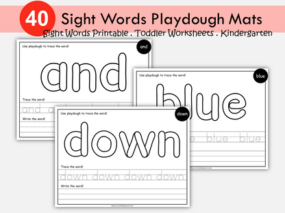 Sight Words Tracing Worksheet, Sight Words Book, Sight Words Morning Work, Sight Words Printable, Pre Primer Words, Kindergarten, Grade 1, WWF300