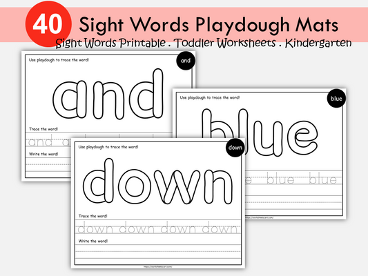 Sight Words Tracing Worksheet, Sight Words Book, Sight Words Morning Work, Sight Words Printable, Pre Primer Words, Kindergarten, Grade 1, WWF300