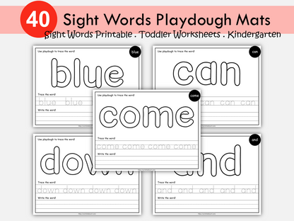 Sight Words Tracing Worksheet, Sight Words Book, Sight Words Morning Work, Sight Words Printable, Pre Primer Words, Kindergarten, Grade 1, WWF300