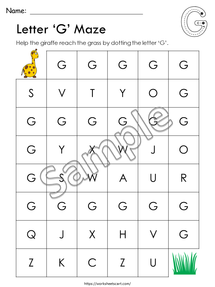 Alphabet Worksheets for Preschool, Preschool Printable, Letter of the Week, Letter Mazes , Kindergarten, Dab It, Do a Dot, Homeschool, WWF306