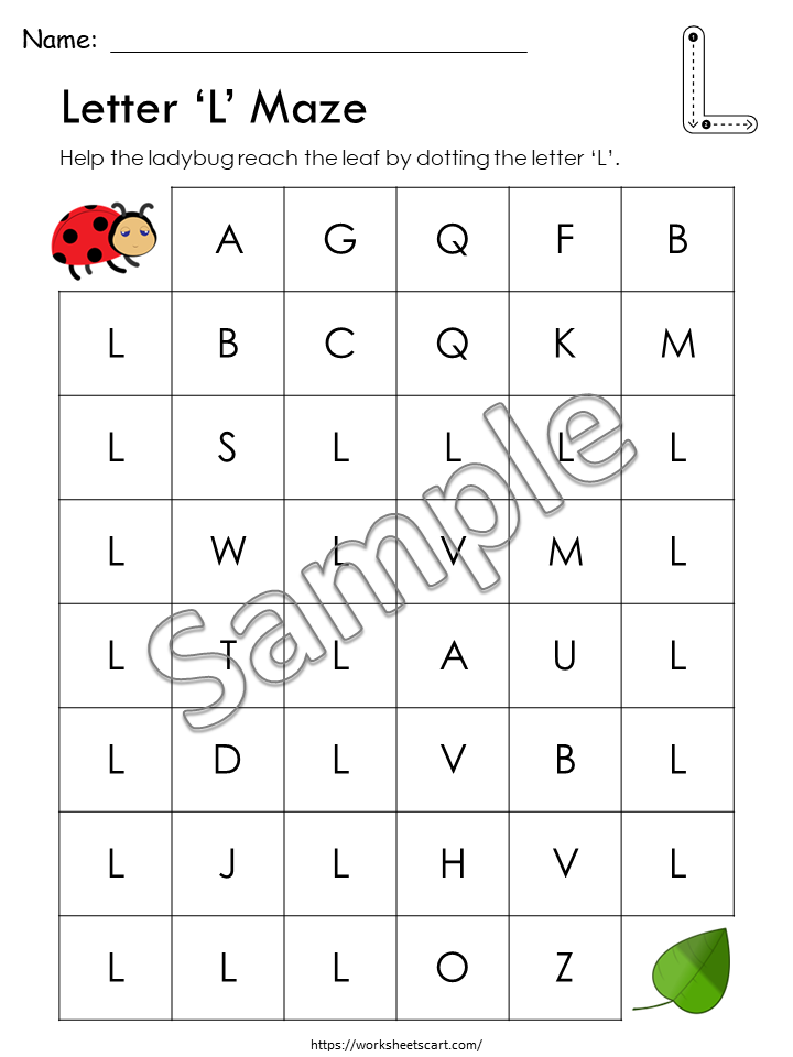 Alphabet Worksheets for Preschool, Preschool Printable, Letter of the Week, Letter Mazes , Kindergarten, Dab It, Do a Dot, Homeschool, WWF306