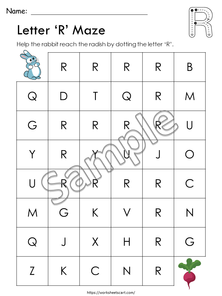 Alphabet Worksheets for Preschool, Preschool Printable, Letter of the Week, Letter Mazes , Kindergarten, Dab It, Do a Dot, Homeschool, WWF306