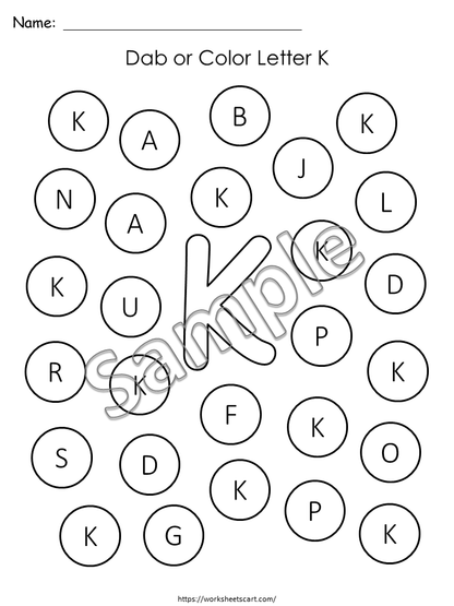 Alphabet Worksheets Printable - Uppercase Dab It, Letter Recognition, Find and Dab Letters A-Z Activity, ABC Search, Preschool Curriculum, WWF309