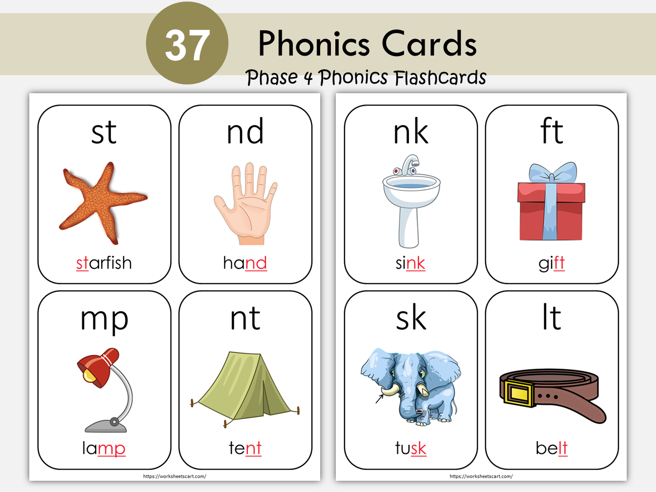 Phonics Cards, Phase 4 Phonics Flashcards,  Reading Printable, Phonics Sounds, Educational Print, Homeschool, WWF310