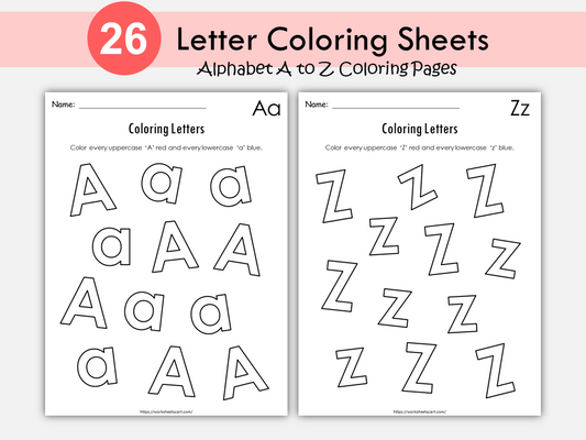 Alphabet Search and Find, Alphabet Search Printable, Alphabet Coloring Pages, Preschool Printable, ABC Worksheets, Letters A-Z, Kindergarten, WWF311