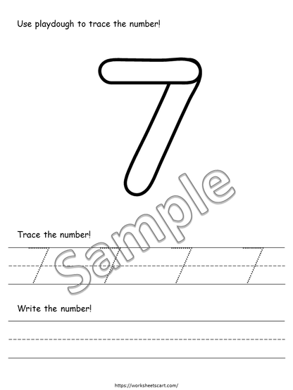 Printable Number Worksheets 1–10 for Kids | Tracing, Counting & Coloring Activities for Preschool & Kindergarten, WWF318