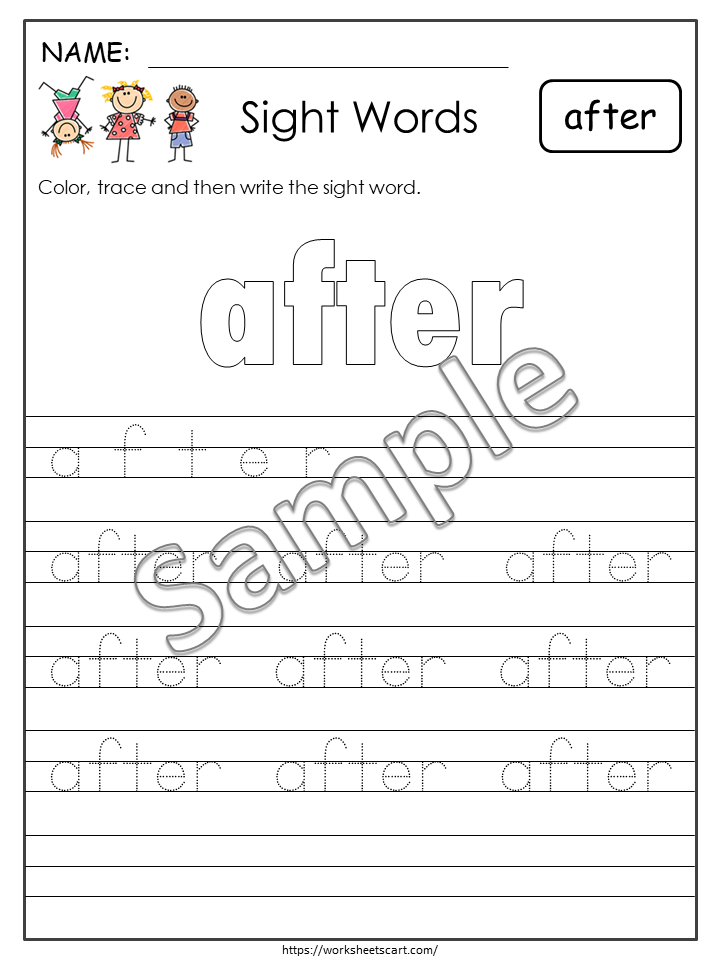 41 Printable Sight Words Worksheets, Dolch Grade 1 Sight Word Practice, Learn to Read, Phonics Book, Toddlers Spelling, Grade 1, Homeschool, WWF360