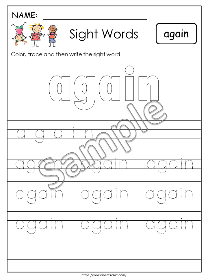 41 Printable Sight Words Worksheets, Dolch Grade 1 Sight Word Practice, Learn to Read, Phonics Book, Toddlers Spelling, Grade 1, Homeschool, WWF360