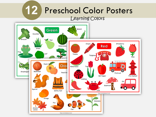 Preschool Color of the Day Printable, Pre-K Curriculum, Colors Cards, Toddler Activities, Learning Colors, Kindergarten, Montessori Resource, WWF376