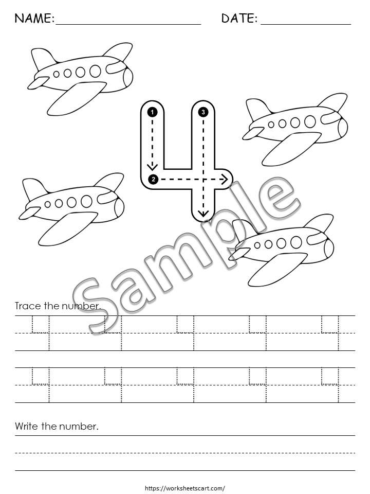 20 Number Tracing Worksheets, PreK Traceable Numbers, Preschool Workbook, 1-20 Math Printables, Kids Handwriting Practice Pages, Homeschool, WWF377