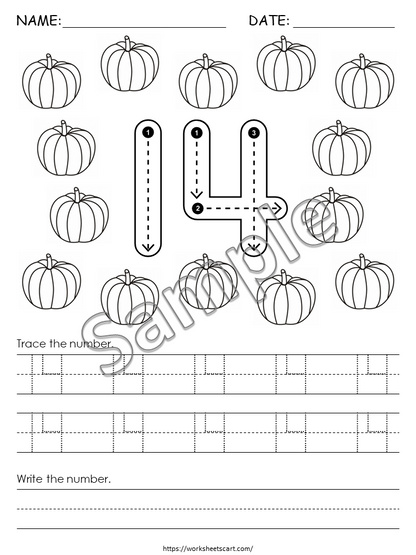 20 Number Tracing Worksheets, PreK Traceable Numbers, Preschool Workbook, 1-20 Math Printables, Kids Handwriting Practice Pages, Homeschool, WWF377