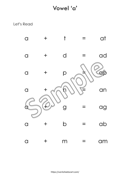 CVC Words Worksheets, Phonics Book, Words Family Busy Book, Sight Words Practice, Kindergarten Learn to Read, Homeschool Resources For Kids, WWF396