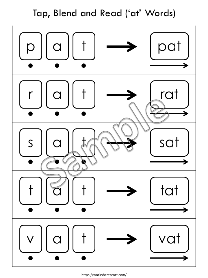 CVC Words Worksheets, Phonics Book, Words Family Busy Book, Sight Words Practice, Kindergarten Learn to Read, Homeschool Resources For Kids, WWF396