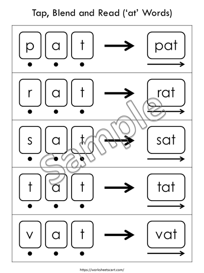 CVC Words Worksheets, Phonics Book, Words Family Busy Book, Sight Words Practice, Kindergarten Learn to Read, Homeschool Resources For Kids, WWF396