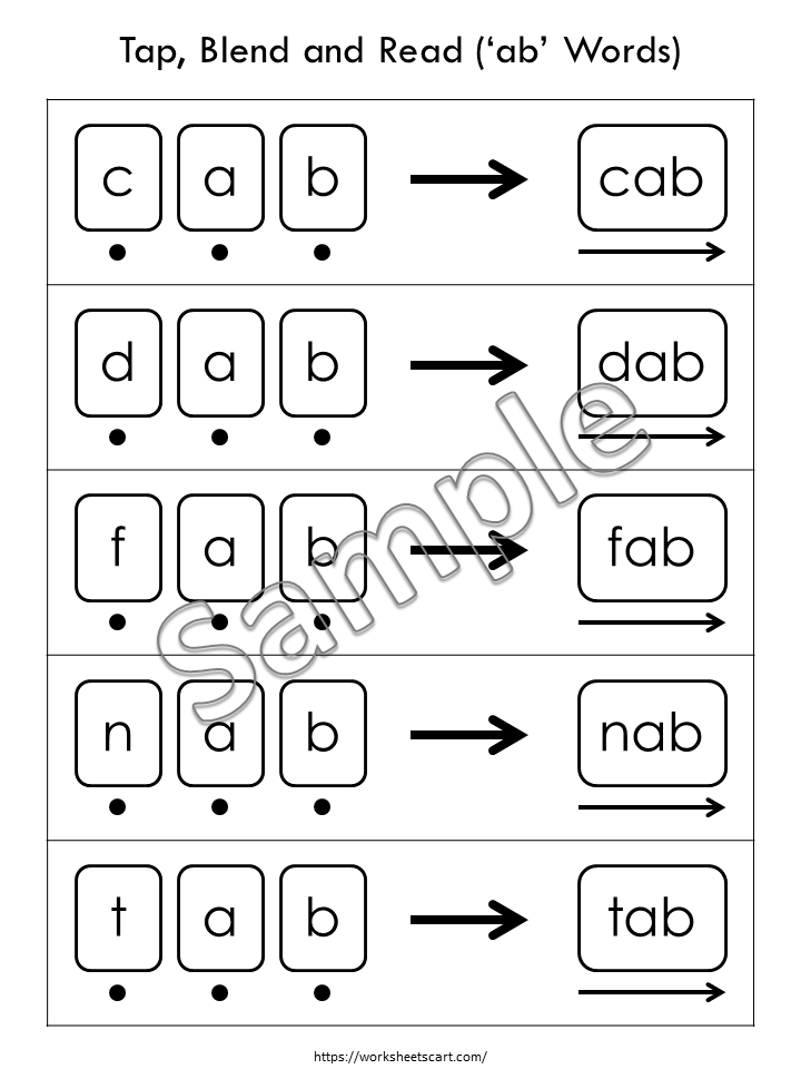 CVC Words Worksheets, Phonics Book, Words Family Busy Book, Sight Words Practice, Kindergarten Learn to Read, Homeschool Resources For Kids, WWF396