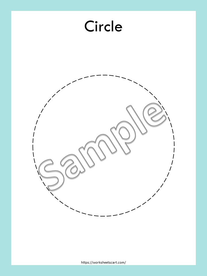 Shapes Tracing Cards, Preschool Full Page 2D Shapes Worksheets, Basic Shape Tracing Printable, Toddler Fine Motor Activity, Kindergarten, WWF400