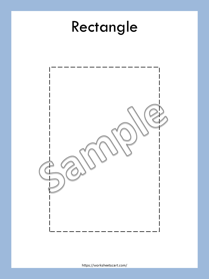 Shapes Tracing Cards, Preschool Full Page 2D Shapes Worksheets, Basic Shape Tracing Printable, Toddler Fine Motor Activity, Kindergarten, WWF400