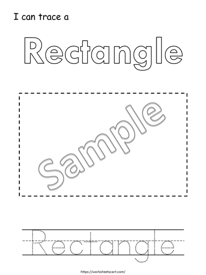 Shape Tracing, Preschool Worksheets, Preschool Printables, Basic Shape Tracing, Shape Tracing Worksheets, Homeschool, Kindergarten Activity, WWF408