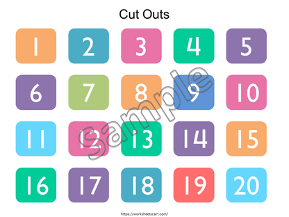 Number Matching Game, Count 1-20 Number Matching Puzzle Worksheet, Preschool Printable, Number Sense Kindergarten Activity, Busy Book Page, WWF422