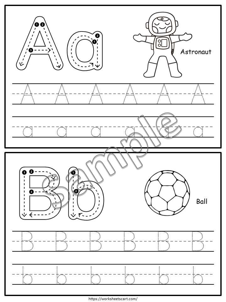 26 ABC Phonics Tracing Cards, Alphabet Tracing Cards, Alphabet Tracing Worksheets, Preschool-Kindergarten Handwriting, Upper & Lowercase, WWF423