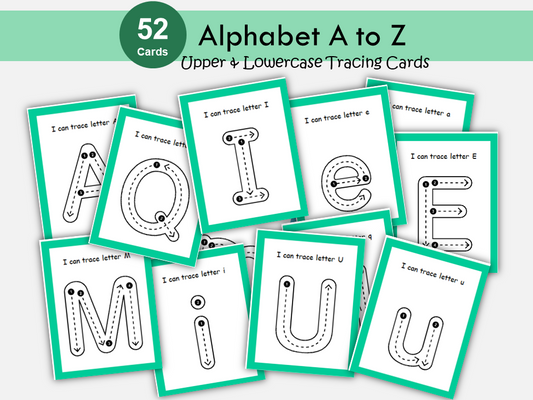 Letter Tracing Cards, Preschool Activity, Homeschool Printable, Preschool Worksheet, Preschool Printable Preschool Tracing Cards, ABC Card, WWF426