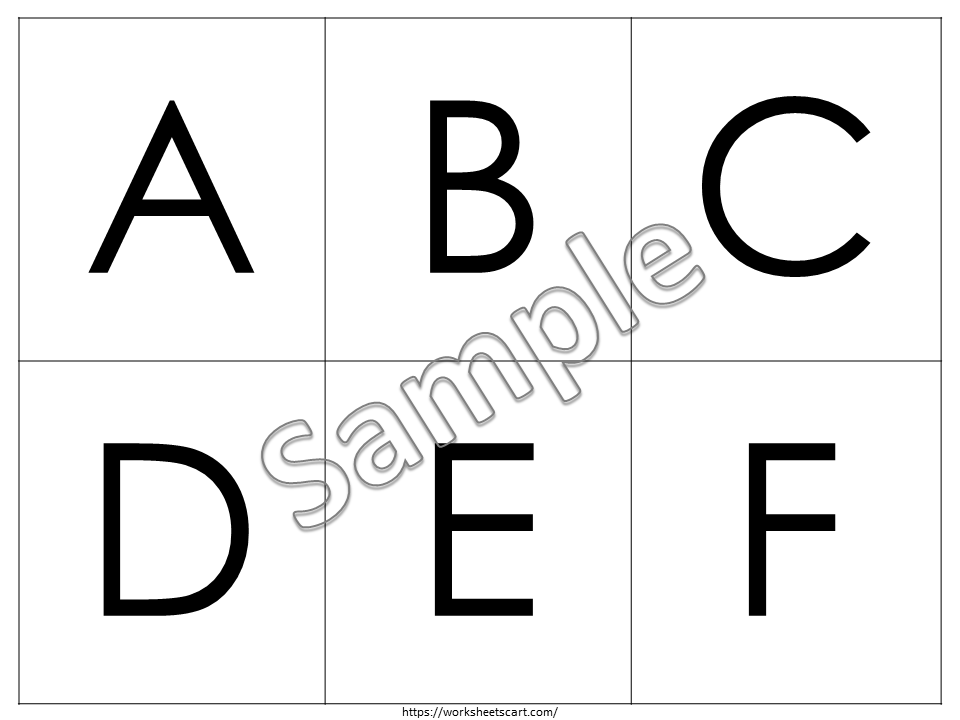 Alphabet Uppercase and Lowercase Letters Flashcards, Black and White Letter Naming & Sounds Flash Cards, Kids, Toddlers, Montessori, WWF427