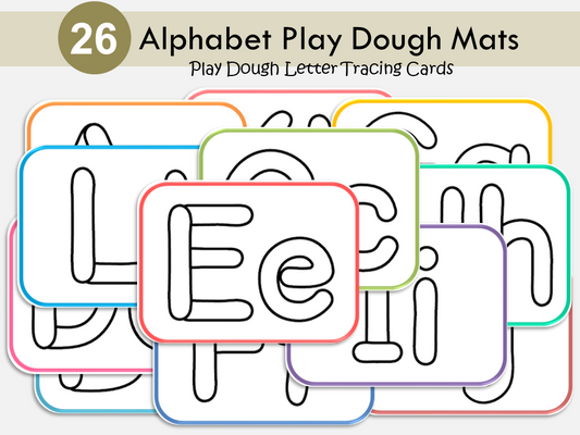 Alphabet Play Dough Mats, Preschool Play Doh Mats Printables, Toddler Activities, Letters Activities for Kids, Kindergarten Worksheets, WWF432