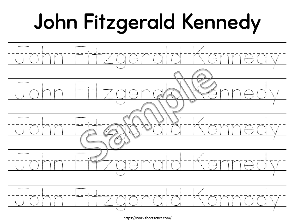 Personalized Name Tracing Worksheet Printable | Custom Name Writing Practice for Preschool & Kindergarten, WWF435