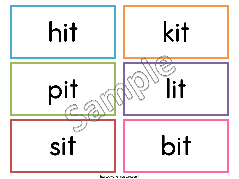 CVC Words Flash Cards Printable, CVC Flashcards, Learn to Read, Kindergarten Reading, Phonics, Spellings, Montessori, Vowels, WWF438