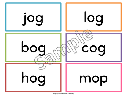 CVC Words Flash Cards Printable, CVC Flashcards, Learn to Read, Kindergarten Reading, Phonics, Spellings, Montessori, Vowels, WWF438